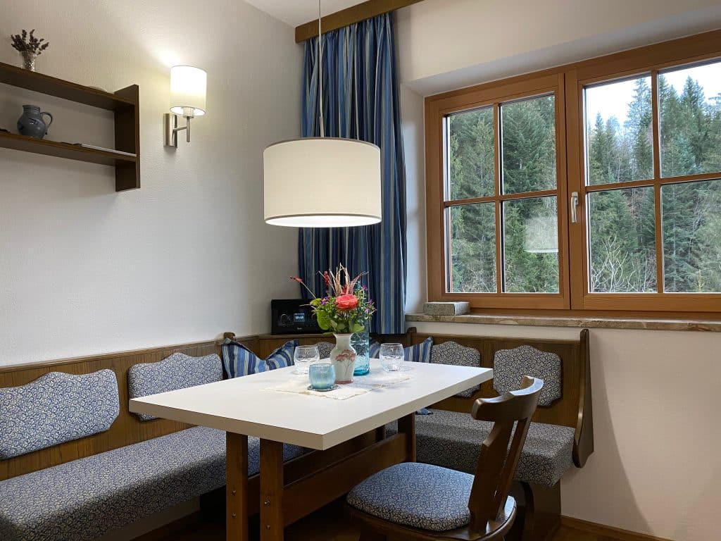 Dining area in the flat Kitzstein.
