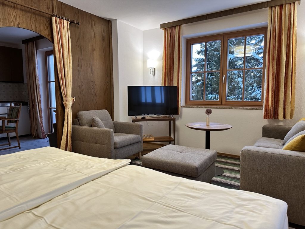 Living and sleeping area of the Hochgründeck flat